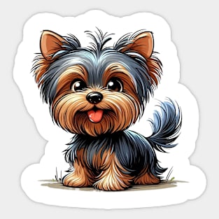 Cute Yorkshire terrier Sticker